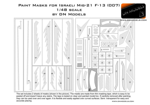 DNモデル 48/827-005 1/48 IAF MiG-21(迷彩+マーキング)