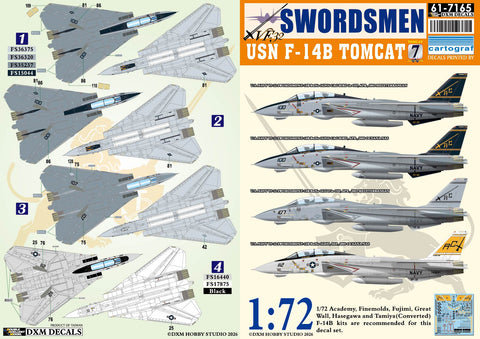 DXM 61-7165 1/72 アメリカ空軍 VF-32 ソードマン F-14B トムキャット コレクション #7