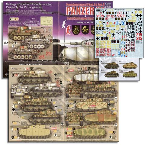エシュロン AXT351004 1/35 第4装甲師団 IV号戦車G/H型&II号戦車ルクス