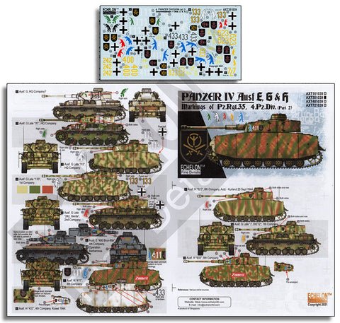 エシュロン AXT351039 1/35 第4装甲師団 IV号戦車E/G/H型パート2