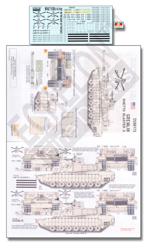 エシュロン D356173 1/35 イラクのM1A2 エイブラムズ TUSKI