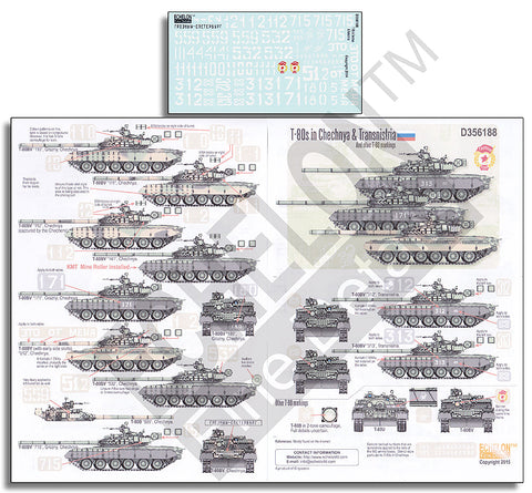 エシュロン D356188 1/35 チェチェン紛争とトランスリトアニア紛争のT-80BV