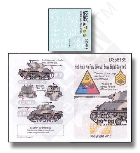 エシュロン D356189 1/35 WWIIアメリカ 第2機甲師団第66大隊所属「イージーエイト」
