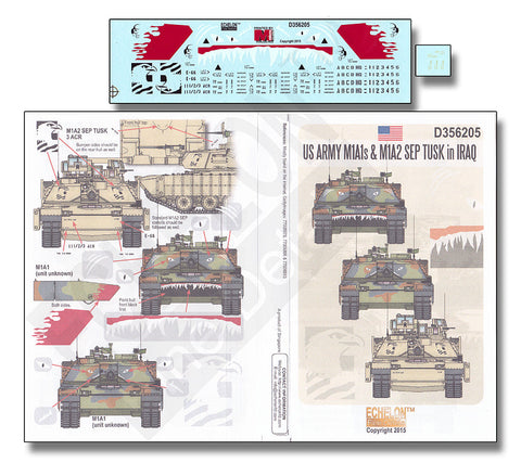 エシュロン D356205 1/35 アメリカ M1A1 & M1A2 SEP エイブラムズ イラク