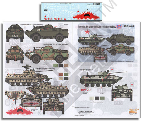 エシュロン D356234 1/35 ノヴォロシア連邦のAFV(ウクライナ・ロシア危機)Part.10:BRDM-2 & BMD-2