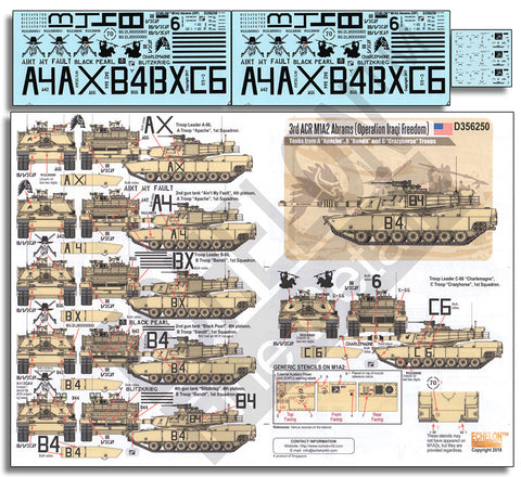 エシュロン D356250 1/35 アメリカ第3機甲騎兵連隊のエイブラムス(イラク戦争)