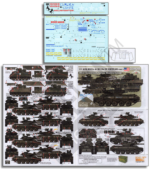 エシュロン D356265 1/35 アメリカ ベトナム戦争での第11装甲騎兵連隊所属のM551とM113(パート2)