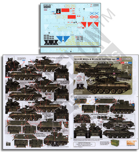 エシュロン D356267 1/35 アメリカ ベトナム戦争に派遣された第12騎兵連隊第4連隊のM551とM113 パート2