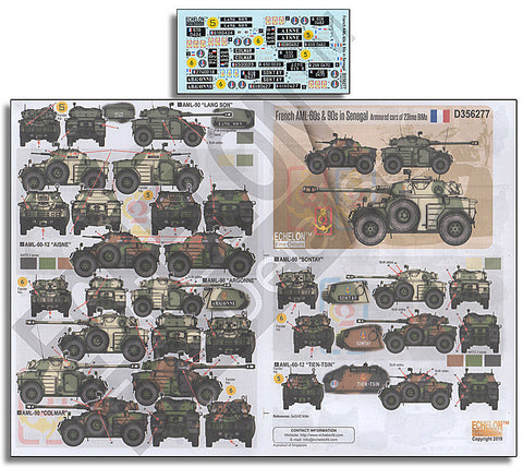 エシュロン D356277 1/35 セネガルに於けるフランス軍所属のAML-60とAML-90