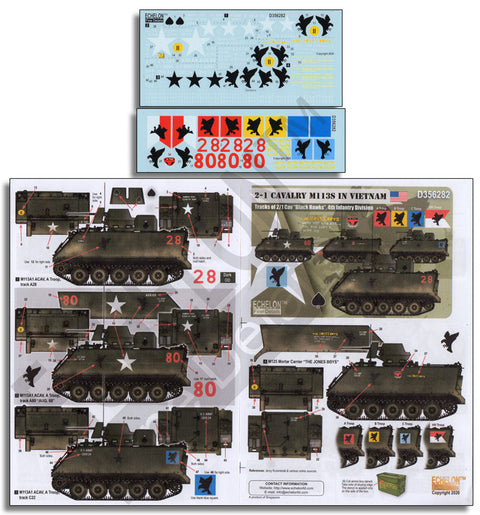エシュロン D356282 1/35 ベトナム戦争 アメリカ 第1騎兵連隊第2中隊所属のM113 ベトナム1968