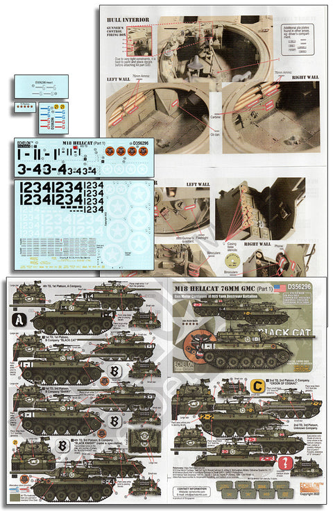 エシュロン D356296 1/35 WWII アメリカ M18駆逐戦車ヘルキャット パート1