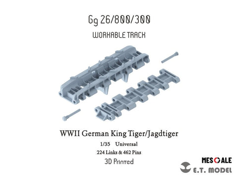 ETモデル P35-012 1/35 WWII ドイツ キングタイガー/ヤークトタイガー ワークブル履帯(3Dプリント)