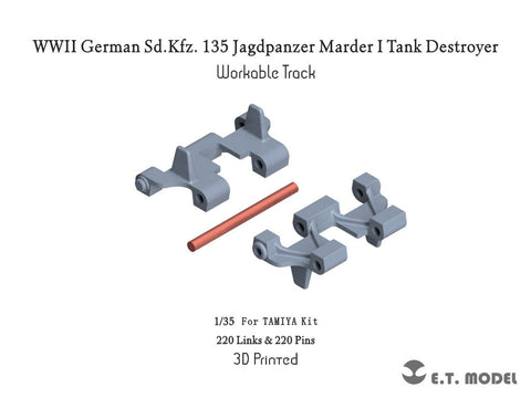 ETモデル P35-031 1/35 WWII ドイツ Sd.Kfz. 135 ヤークトパンサー マーダー I (ローレイン)タンクデストロイヤー ワークブル履帯 (タミヤ用)