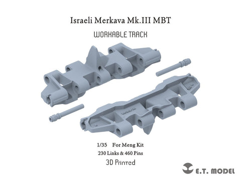 ETモデル P35-055 1/35 イスラエル メルカバ Mk.III MBT ワークブル履帯(3Dプリント) (モンモデル用)