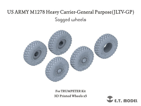 E.T.モデル P35-117 1/35 アメリカ陸軍 M1278 汎用重輸送車 統合軽戦術車両(JLTV-GP) 自重変形タイヤ(トランペッター用)