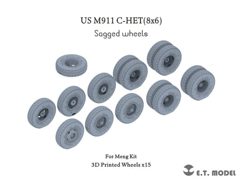 E.T.モデル P35-118 1/35 アメリカ M911 C-HET(8x6) 自重変形タイヤ(モンモデル用)