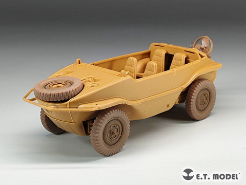 E.T.モデル P35-135 1/35 WWII ドイツ シュビムワーゲン166型用自重変形タイヤ 幅狭タイプ(タミヤ用)