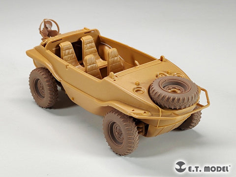E.T.モデル P35-136 1/35 WWII ドイツ シュビムワーゲン166型用自重変形タイヤ 幅広タイプ(タミヤ用)