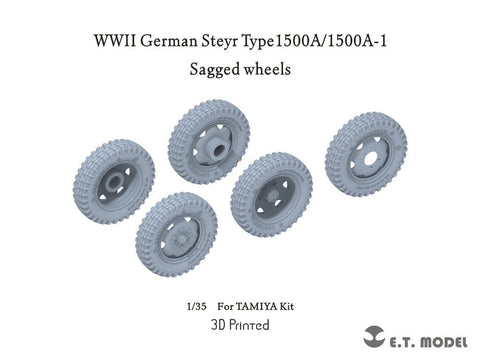 E.T.モデル P35-137 1/35 WWII ドイツ シュタイヤー1500A/1500A-1用自重変形タイヤ(タミヤ用)