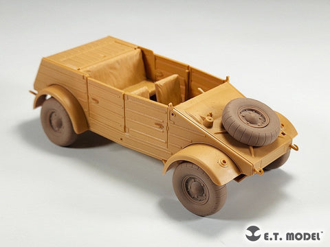 E.T.モデル P35-139 1/35 WWII ドイツ キューベルワーゲン82型用自重変形タイヤ バルーンタイプ(タミヤ用)