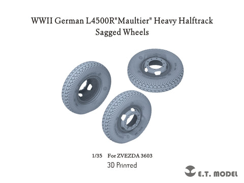 ETモデル P35-159 1/35 WWIIドイツ L4500R"マウルティア" ヘビーハーフトラック たわんだホイール