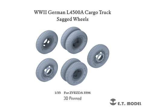 ETモデル P35-160 1/35 WWIIドイツ L4500A カーゴトラック たわんだホイール