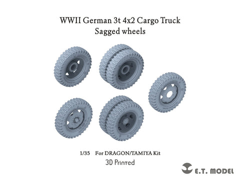 ETモデル P35-169 1/35 WWIIドイツ 3t 4x2 カーゴトラック たわんだホイール
