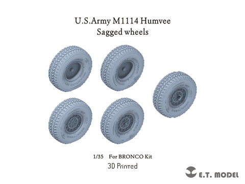 ETモデル P35-173 1/35 現用アメリカ M1114 ハンヴィー たわんだホイール