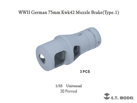 E.T.モデル P35-307 1/35 WWII ドイツ 7.5cm KwK 42戦車砲用マズルブレーキ(タイプ1)