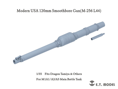 ETモデル P35-345 1/35 現用アメリカ M1A1/A2/A3 MBT 120mm 滑空砲(M-256 L44)