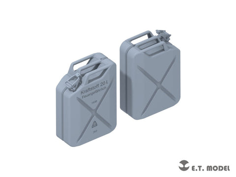 E.T.モデル P72-001 1/72 WWII ドイツ 20Lジェリカンセット(3Dプリント)