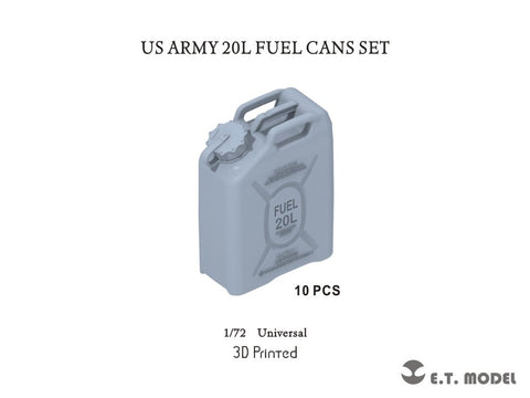 E.T.モデル P72-002 1/72 アメリカ陸軍 20L燃料缶セット(3Dプリント)