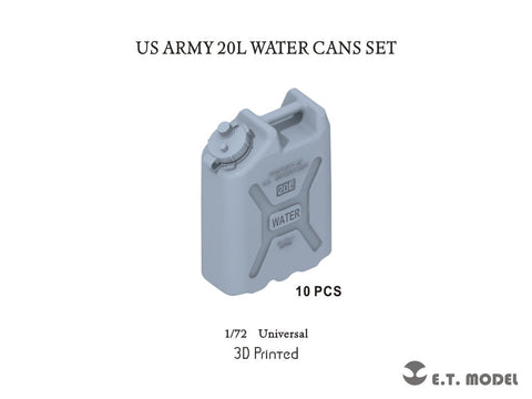 E.T.モデル P72-003 1/72 アメリカ陸軍 飲料水用20Lジェリカンセット(3Dプリント)