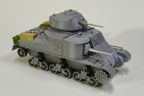 エウレカXXL ER-3582 1/35 M3グラント用アップグレードセット(タコム2086用)説明書付きエッチングパーツ、旋削アルミニウム製、75mm&37mm砲身、ブローニング M1919 .30口径砲身2基、樹脂製牽引ケーブルと乗組員個人装備品2個付き