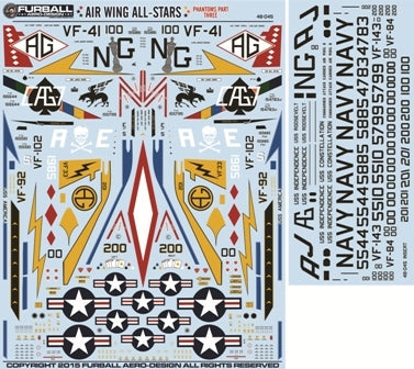 ファーボール 48-045 1/48 エアウイング オールスター トムキャット パート 3