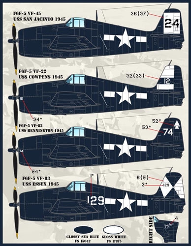 ファーボール F/D&S-4824 1/48 カラー&マーキング of F6F-5 ヘルキャット パート2