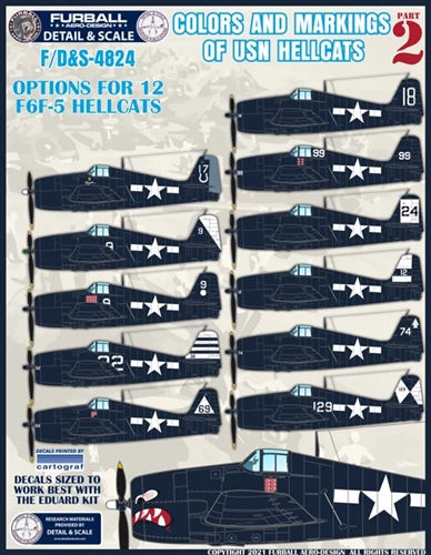 ファーボール F/D&S-4824 1/48 カラー&マーキング of F6F-5 ヘルキャット パート2