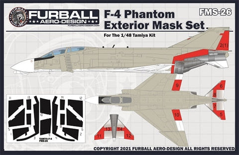 ファーボール FMS-026 1/48 F-4 ファントム外装ビニールマスクセット(タミヤ用)