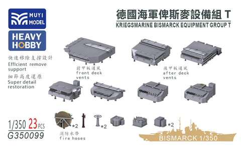 MUYIモデル G350099 1/350 ドイツ海軍ビスマルク装備グループT