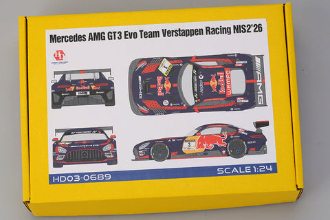 ホビーデザイン HD03-0689 1/24 メルセデス AMG GT3 EVO チームフェルスタッペンレーシング NlS2'26 ディテールアップパーツ タミヤ 24345用(レジン+PE+デカール)