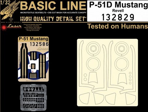 HGW 132829 1/32 P-51D マスタング シートベルト BASIC LINE: seatbelts + masks | レベル用
