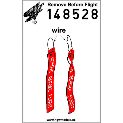 HGW 148528 1/48 Remove Before Flight注意喚起タグ シートベルト pre-cut (laser) | U.S. Flags, RBF