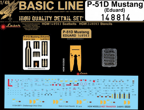 HGW 148814 1/48 P-51D マスタング シートベルト BASIC LINE: seatbelts + masks | エデュアルド用