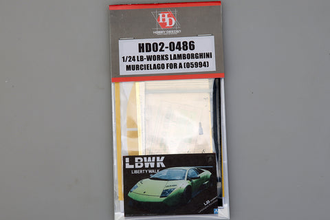 ホビーデザイン HD02-0486 1/24 LBワークス ランボルギーニ ムルシエラゴ (アオシマ05994用)(PE+レジン+メタルパーツ+マスキングシール)