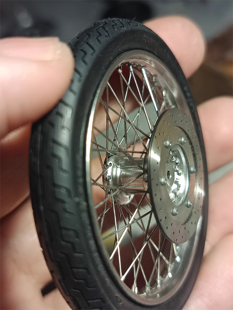 カレドモデル D009 1/12 ホンダ NC37 Steed VLS (1998年式) 用 メタル製ディスクブレーキ (アオシマ用)