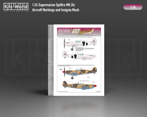 Kitsworld KWM24003 1/24 Supermarine Spitfire Mk. IXc, MK915/V, No. 16 Squadron, 2nd Tactical Air Force based at A.12 Bayeux, France
