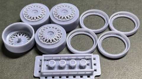 ケイスタイル KS-PA92 1/24 17インチ BBS-RS TYPE ホイール 1/24スケールカーモデル用 1台分