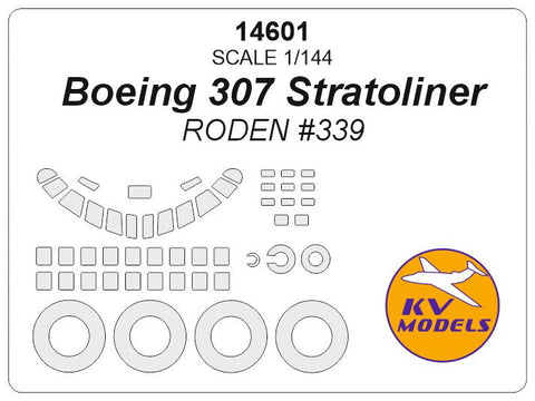 KVモデル 14601 1/144 ボーイング 307 Stratoliner (ローデン #339) +ホイール キャノピーマスキングシート