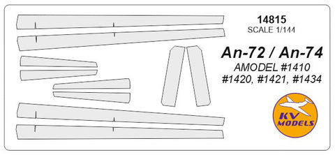 KVモデル 14815 1/144 アントノフ An-72 / An-74 (Aモデル #1410, #1420, #1421, #1434)