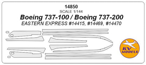 KVモデル 14850 1/144 ボーイング 737-100 / ボーイング 737-200 (イースタンエクスプレス #14415, #14469, #14470)